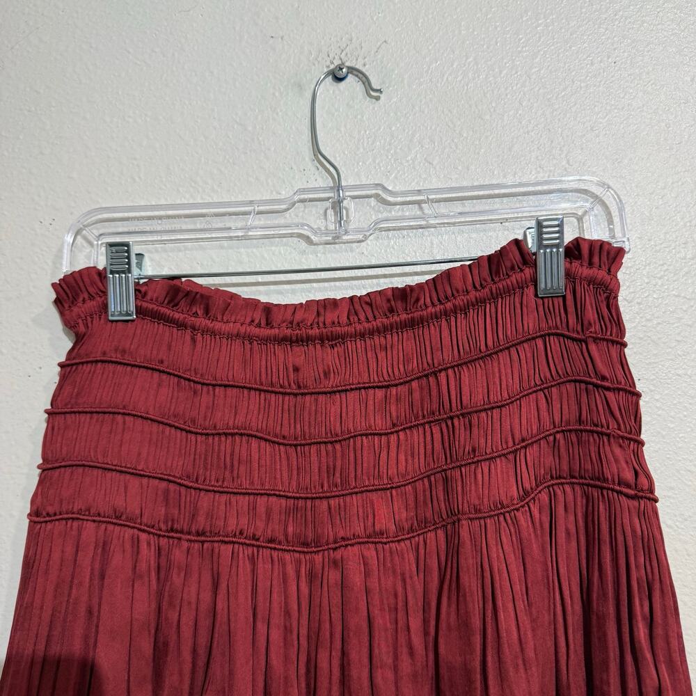 Current Air Wine Layered Satin Ruffle Mini Skirt Sz M NWT - Picture 9 of 11